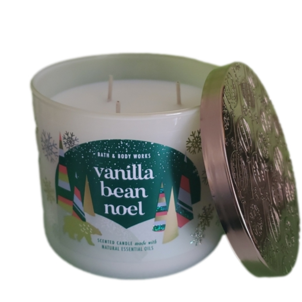 Vanilla Bean Noel 3 Wick Candle Bath & Body Works 14.5 oz - Picture 2 of 4
